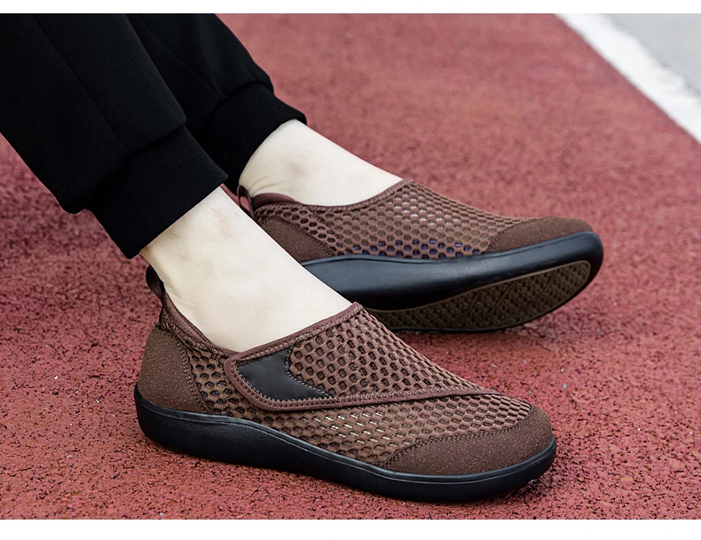 Popular Casual Men's Orthopedics Wide Feet Swollen Shoes Thumb Eversion Adjusting Soft Comfortable Diabetic Shoes Walking Shoes