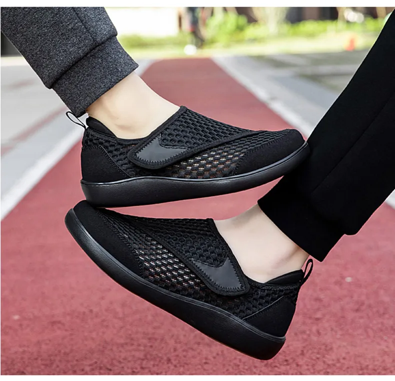 Popular Casual Men's Orthopedics Wide Feet Swollen Shoes Thumb Eversion Adjusting Soft Comfortable Diabetic Shoes Walking Shoes
