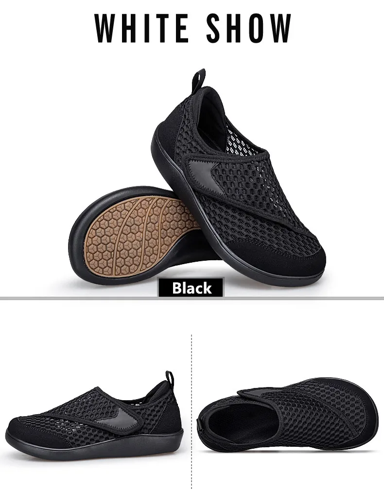 Popular Casual Men's Orthopedics Wide Feet Swollen Shoes Thumb Eversion Adjusting Soft Comfortable Diabetic Shoes Walking Shoes