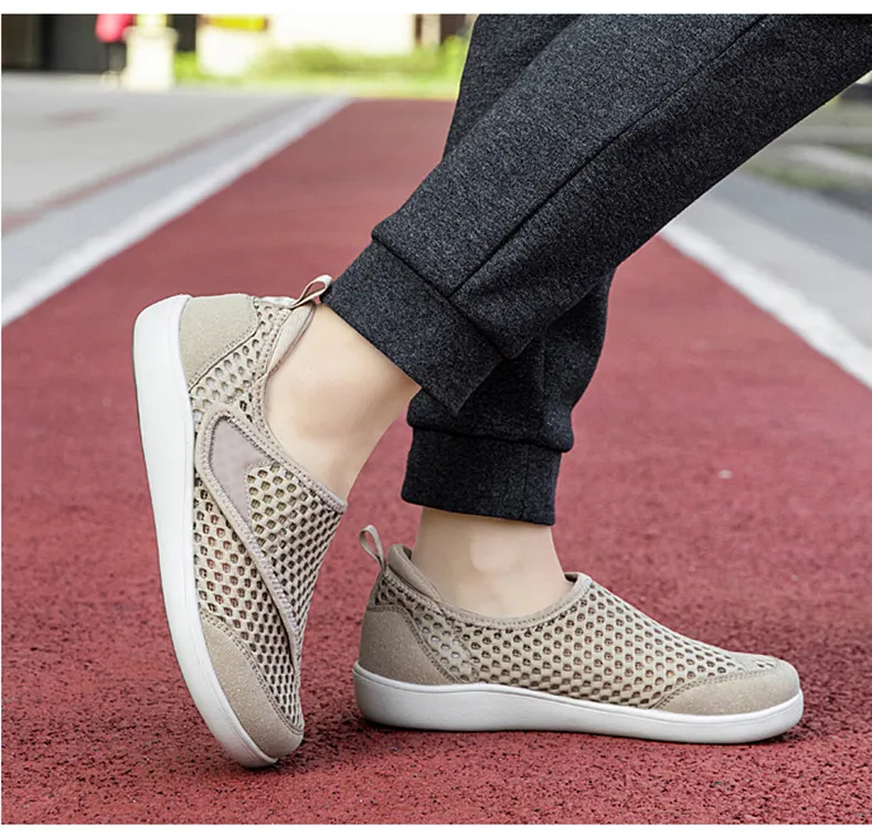 Popular Casual Men's Orthopedics Wide Feet Swollen Shoes Thumb Eversion Adjusting Soft Comfortable Diabetic Shoes Walking Shoes