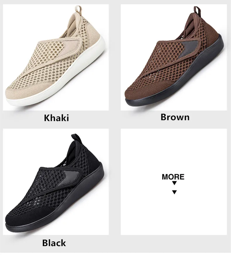 Popular Casual Men's Orthopedics Wide Feet Swollen Shoes Thumb Eversion Adjusting Soft Comfortable Diabetic Shoes Walking Shoes
