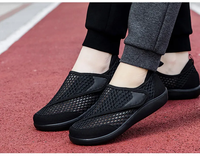 Popular Casual Men's Orthopedics Wide Feet Swollen Shoes Thumb Eversion Adjusting Soft Comfortable Diabetic Shoes Walking Shoes