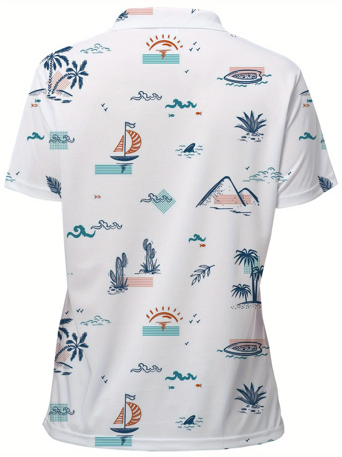 2026 Summer Men's Polo Shirt 3D Print Pattern Breathable Lightweight Casual Fashion Outdoor Beach Men's Clothing