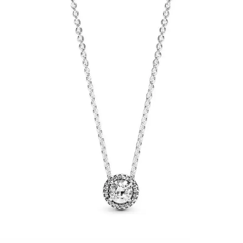 Sparkling Snowflake Pendant Necklace S925 Pure Silver Bow Chain Suitable For DIY Beads Necklace For Women's Birthday Gifts