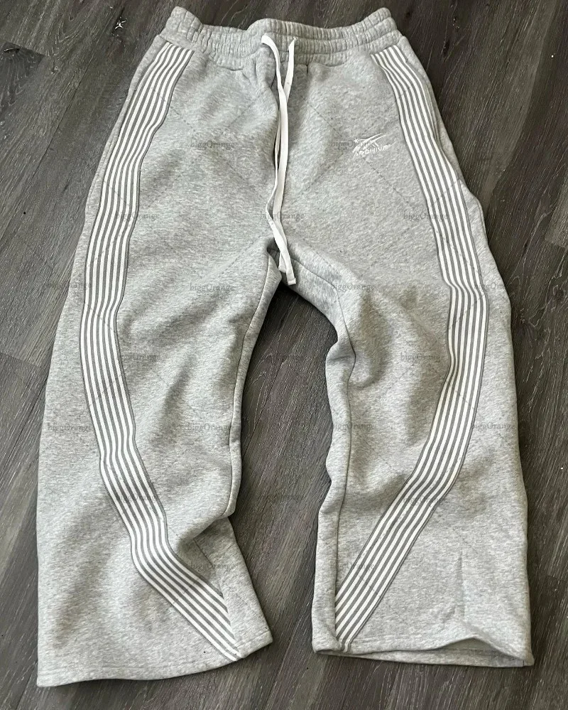 Gray Slacks With Camouflage Features For Men's Women's And Kids Advanced Jogging Drawstring Multi-color Sweatpants