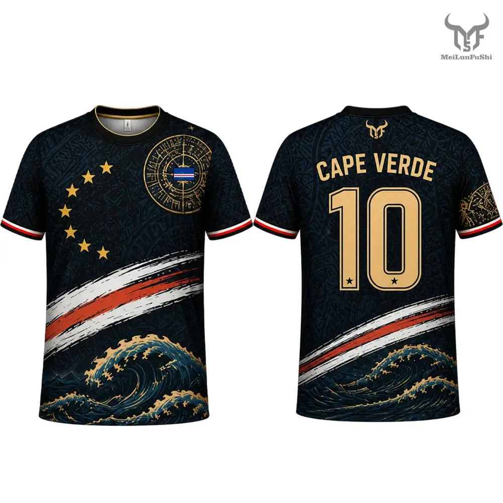 Cape Verde Flag Printed Jersey 2026 New Men Quick Dry Breathable Football Training Uniform Men's And Women's Casual Streetwear