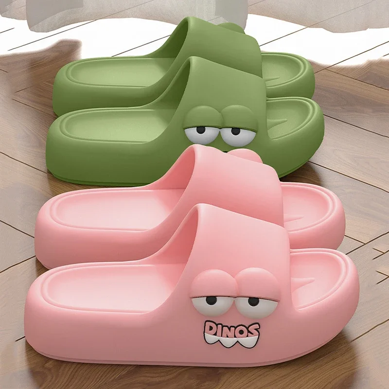 YNPO Cartoon EVA Platform Cloud Slippers Women 2026 Plus Size 45 Thick Bottom Home Slides Woman Anti Slip Summer Couple Slippers