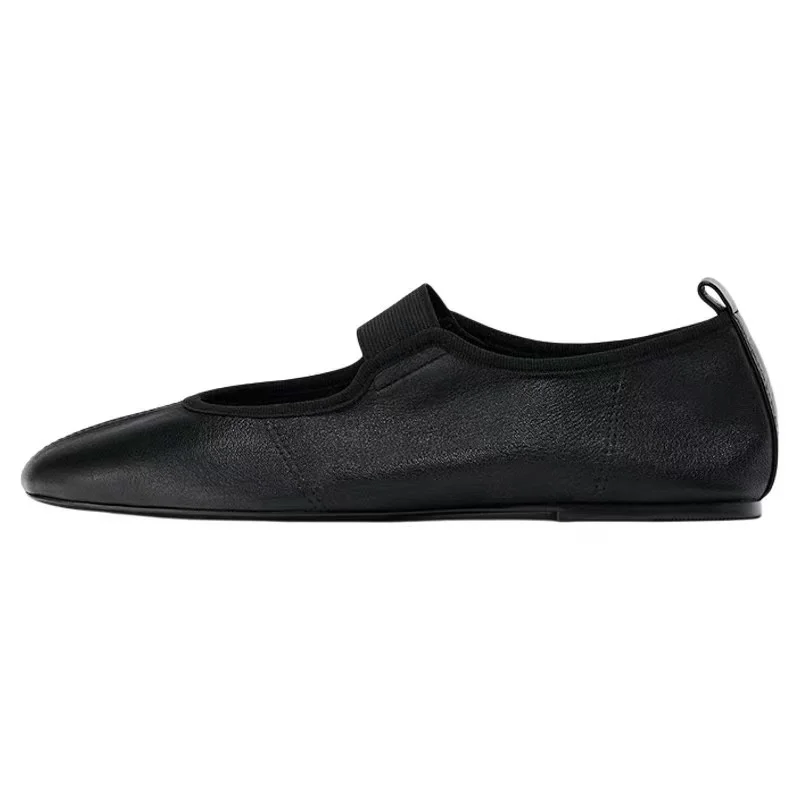 YNPO Fashion Soft Leather Square Toe Women Ballet Flats Spring summer Comfortable Walking Lazy Loafers Casual Girls Dance Shoe
