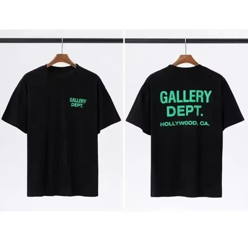 2026 new New trendy fashionable cotton high-quality hip-hop letter-print T-shirt - summer extended version top - streetwear
