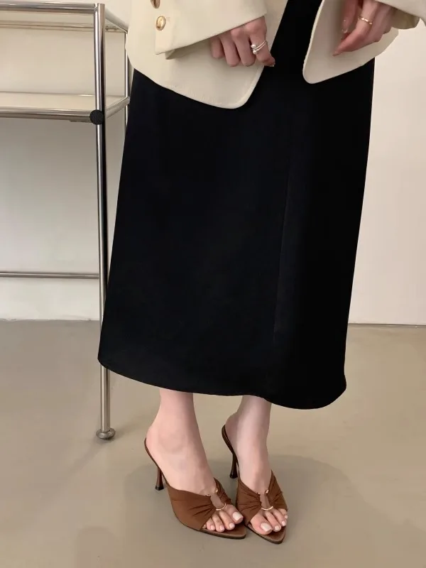 Summer Woman Slippers Fashion Open Toe Thin High Heels Shoes Street Style Stripper Party Slides Zapatos De Mujer Women's Shoes
