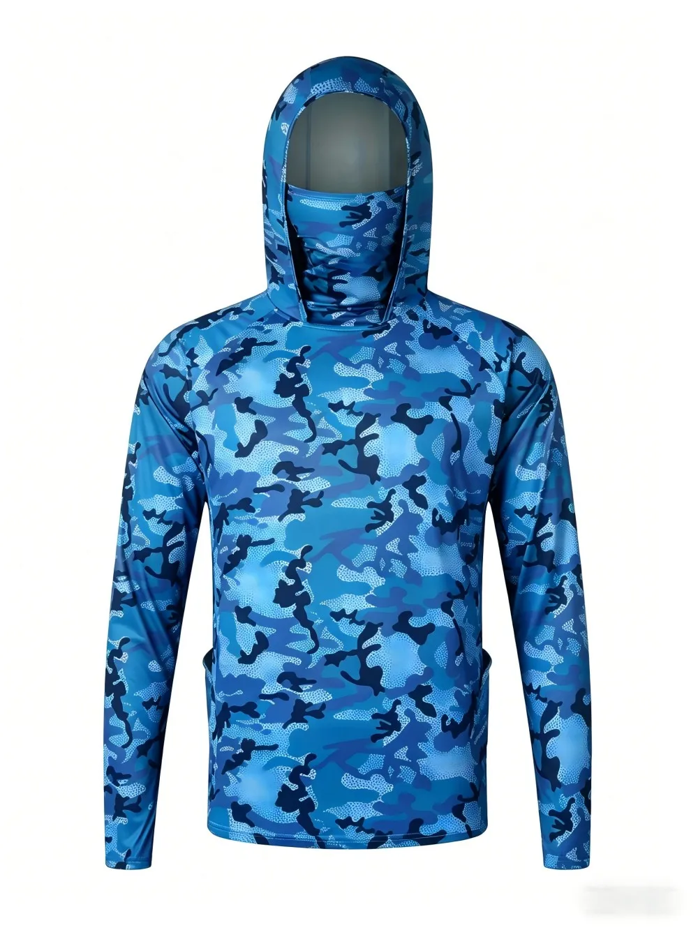 European and American Men's Summer Camouflage Print Comfortable Breathable Long Sleeved T-Shirt Fishing Suit Outdoor Casual Top