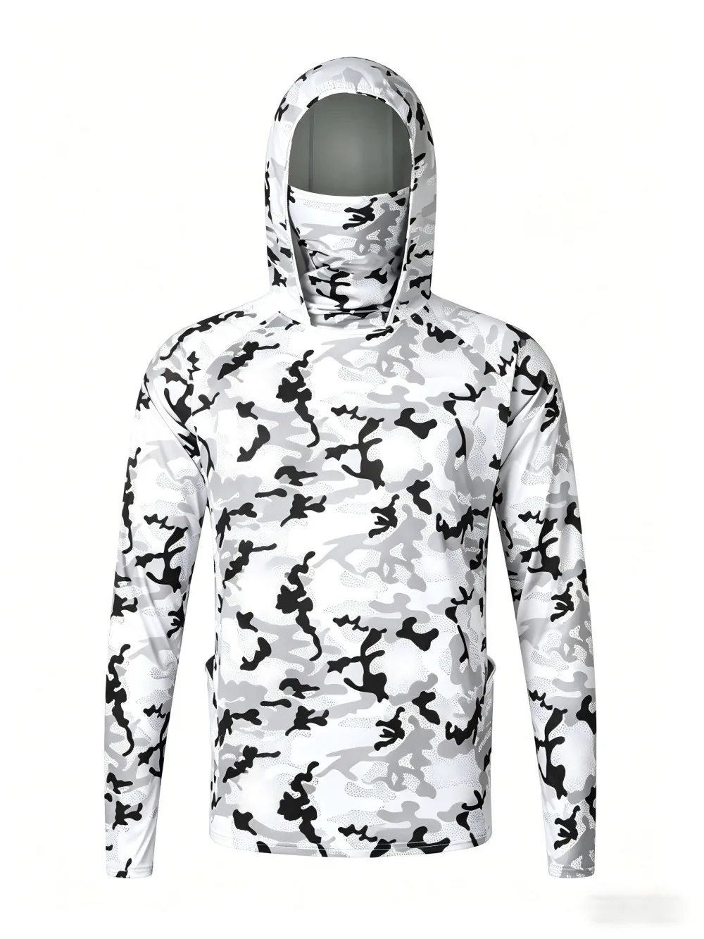 European and American Men's Summer Camouflage Print Comfortable Breathable Long Sleeved T-Shirt Fishing Suit Outdoor Casual Top