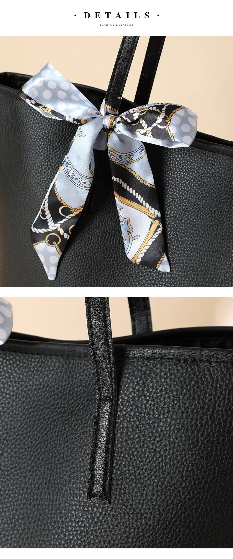 Luxury Handbag Women Bags Designer High Quality Pu Leather Solid Color Shoulder Bags for Women Large Capacity Shopping Tote Bag