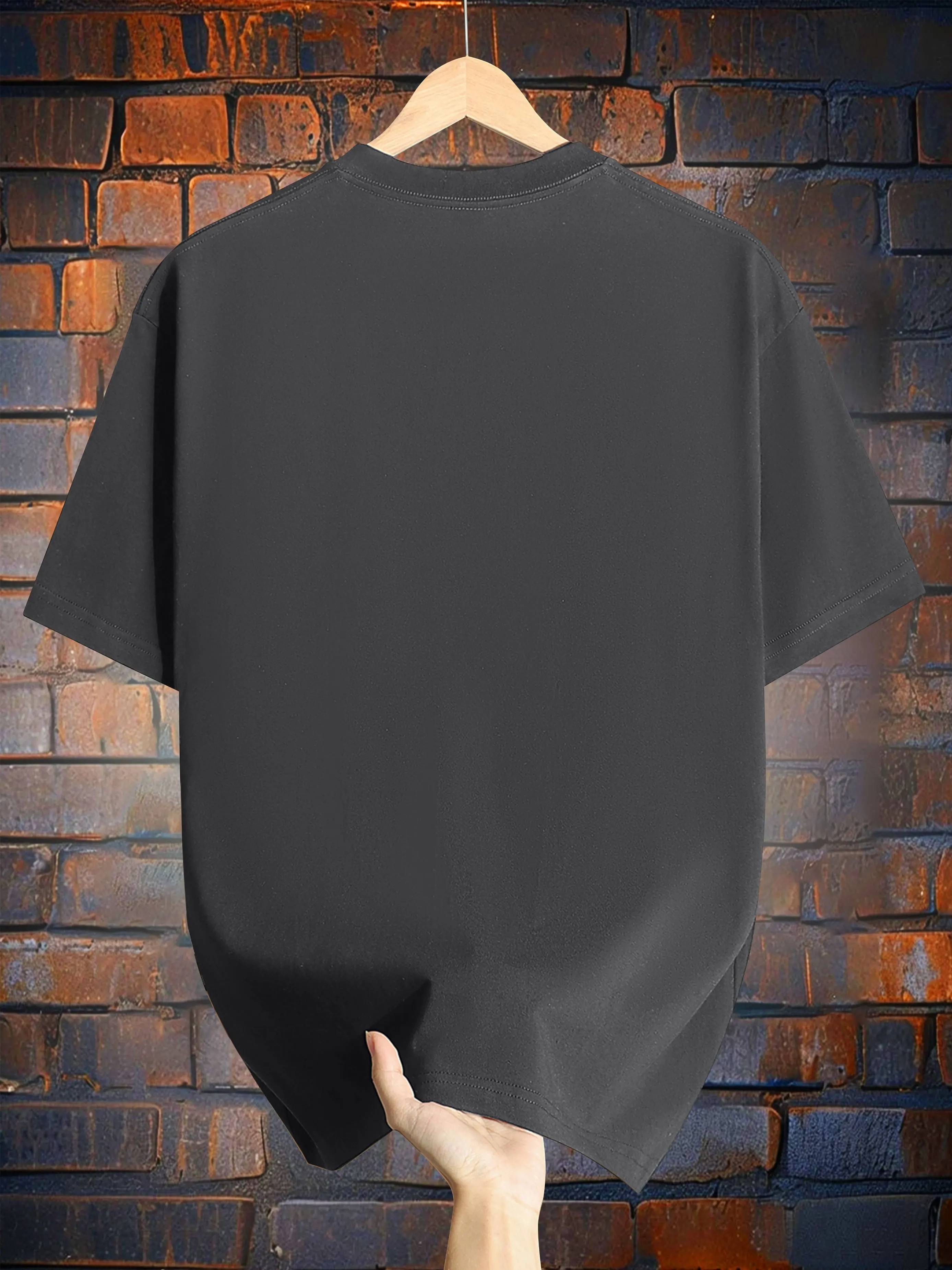 Summer Men's 100% Cotton Casual Loose Mountain and Bicycle Pattern Printed Comfortable Sports Round Neck Short Sleeved T-Shirt