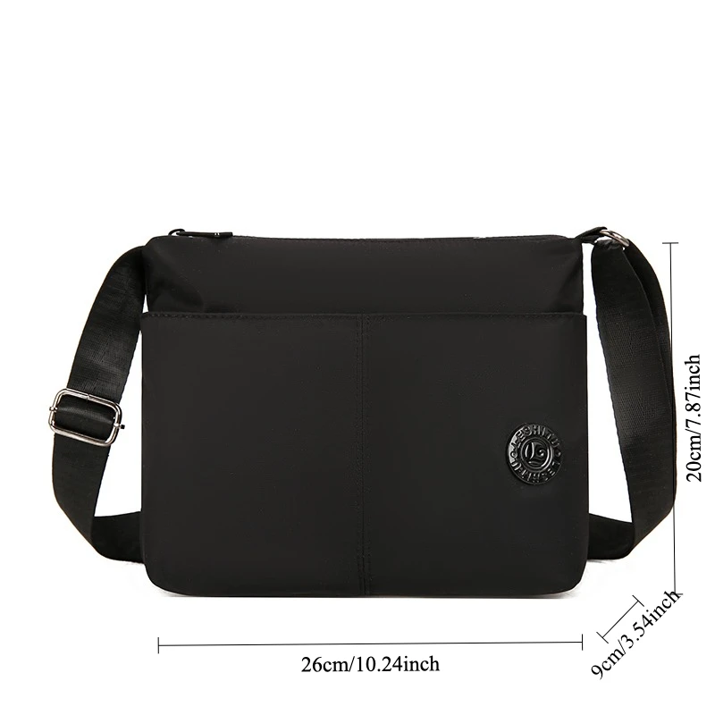 Women's Crossbody Bag Lightweight Waterproof Nylon Minimalist Multi-Pocket Shoulder Purse for Travel Daily Commute Ins Style