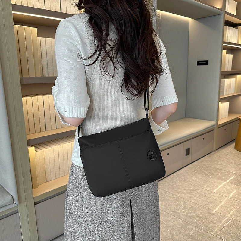Women's Crossbody Bag Lightweight Waterproof Nylon Minimalist Multi-Pocket Shoulder Purse for Travel Daily Commute Ins Style