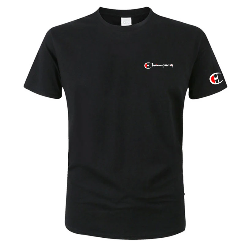 Summer New High-end Pure Cotton Korean-style Casual and Versatile Round-neck Short-sleeved T-shirt, All-cotton Light Luxury