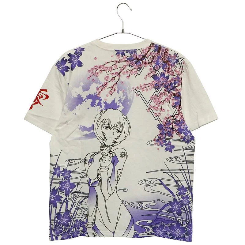 Nostalgia Lovers' EVA Rei Ayanami and Asuka Ukiyo-e Style 3D Printed Japanese Short-sleeve Shirts, Shorts Friends