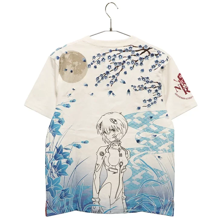 Nostalgia Lovers' EVA Rei Ayanami and Asuka Ukiyo-e Style 3D Printed Japanese Short-sleeve Shirts, Shorts Friends