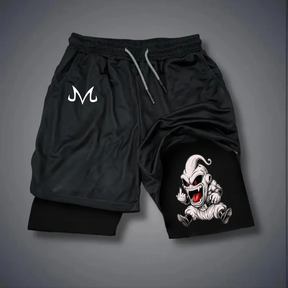 2026 Summer Hot Sale Dragon Ball Fake Two-Piece Shorts for Family and Children - High-Quality Sports Shorts Retro Y2K Hip Hop