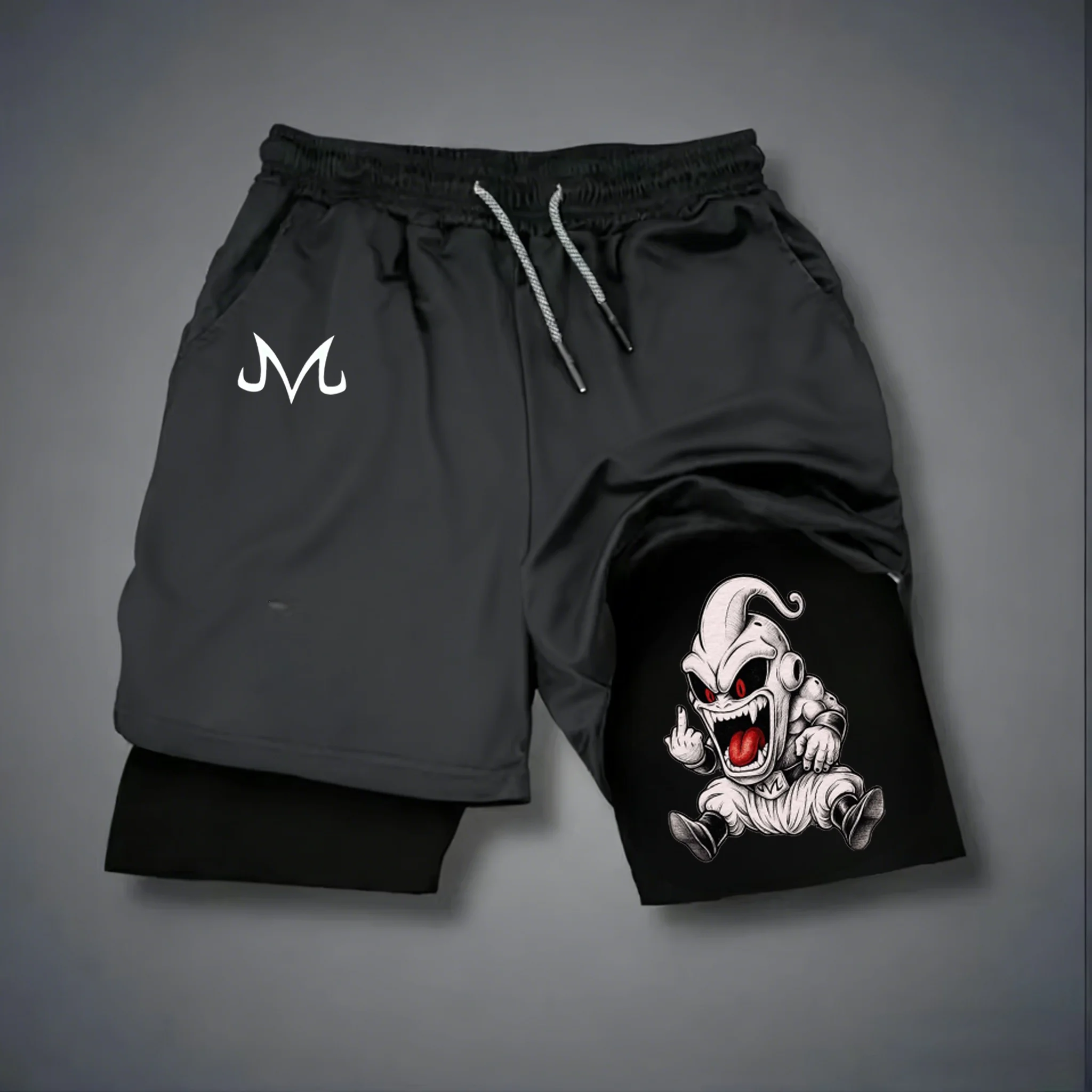 2026 Summer Hot Sale Dragon Ball Fake Two-Piece Shorts for Family and Children - High-Quality Sports Shorts Retro Y2K Hip Hop
