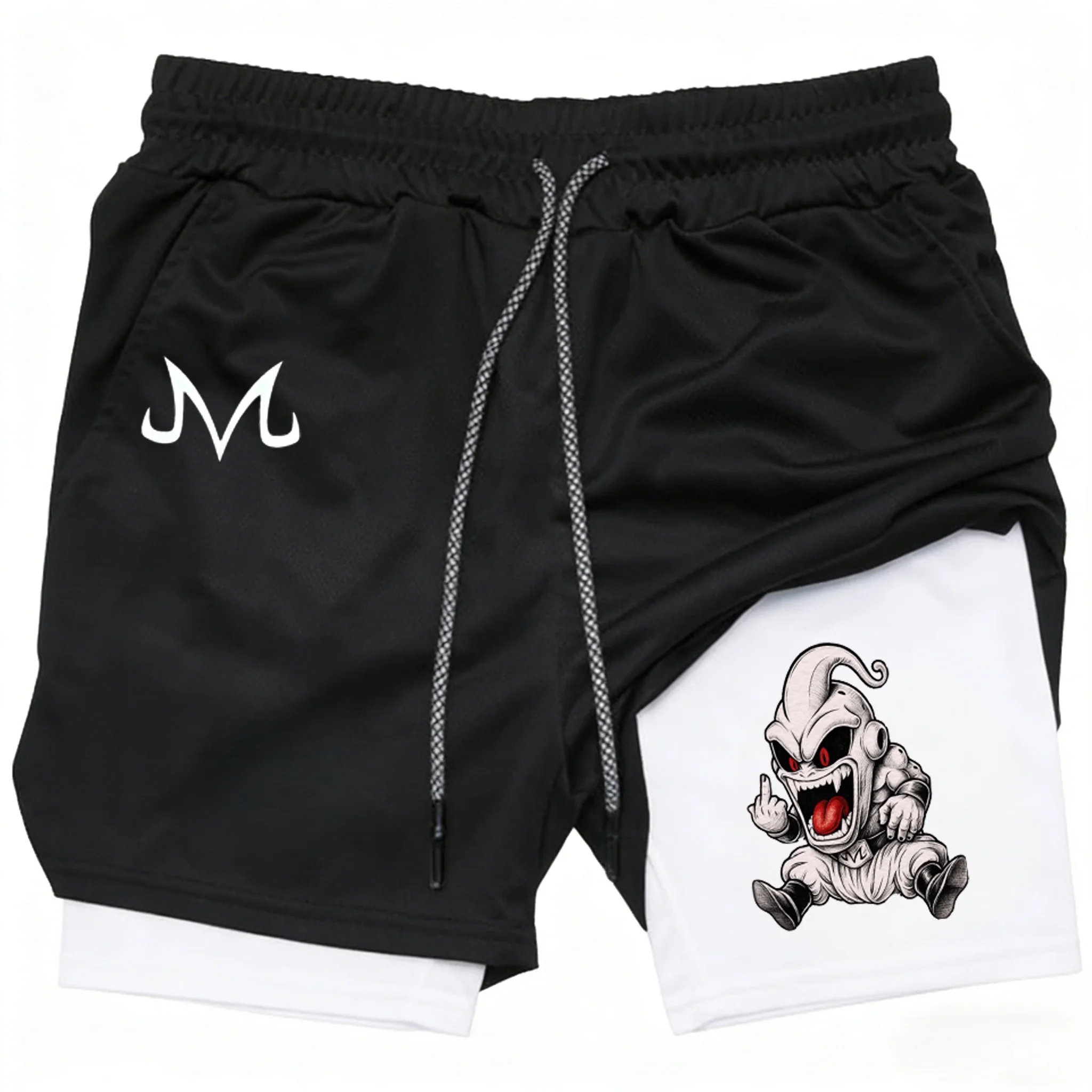 2026 Summer Hot Sale Dragon Ball Fake Two-Piece Shorts for Family and Children - High-Quality Sports Shorts Retro Y2K Hip Hop