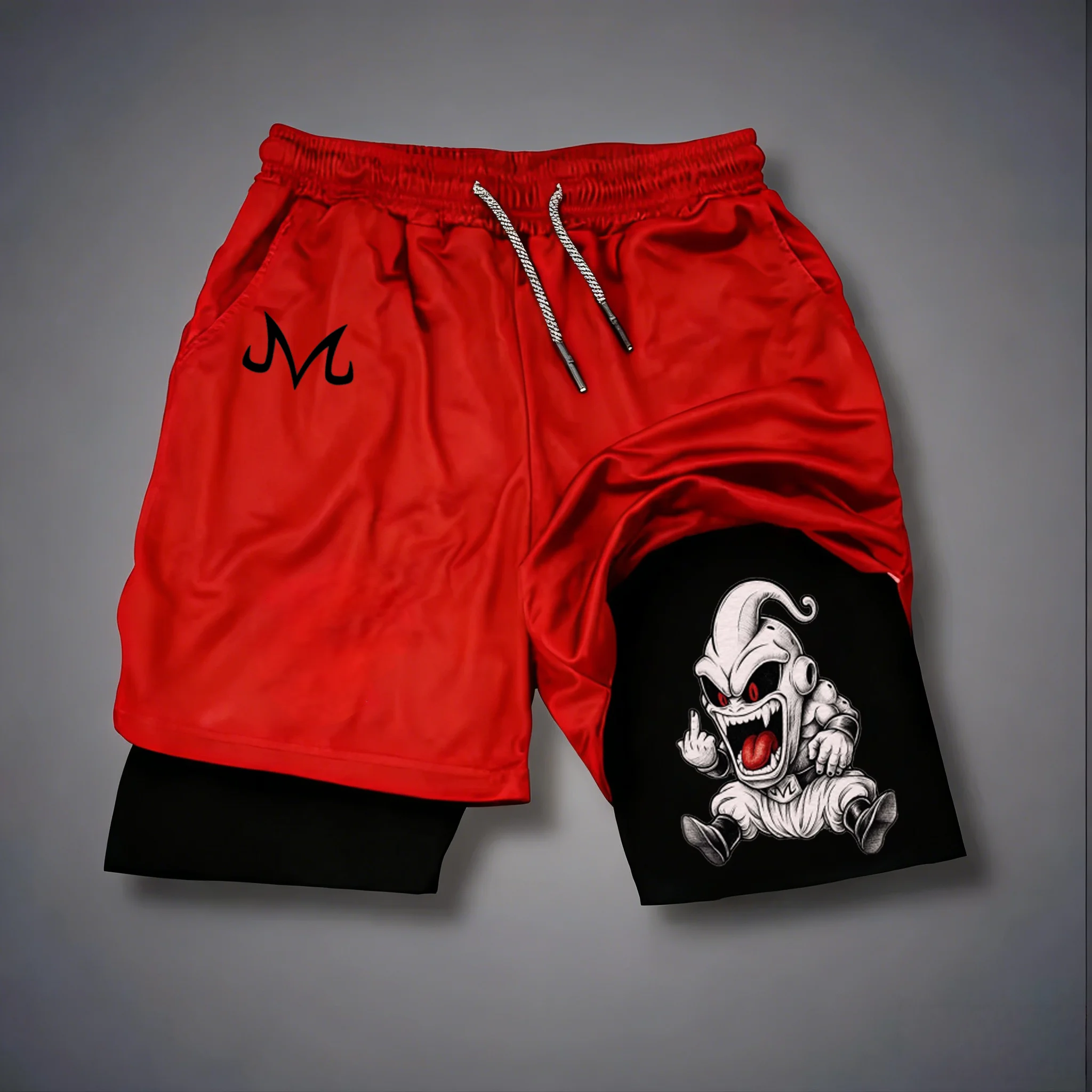 2026 Summer Hot Sale Dragon Ball Fake Two-Piece Shorts for Family and Children - High-Quality Sports Shorts Retro Y2K Hip Hop