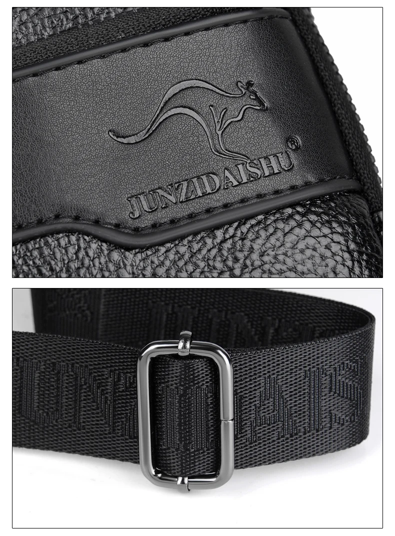 Luxury Brand Messenger Bag Men Leather Chest Bag Vintage Crossbody Shoulder Bag Outdoor Running Cycling Belt Sling Chest Bags