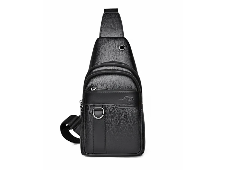 Luxury Brand Messenger Bag Men Leather Chest Bag Vintage Crossbody Shoulder Bag Outdoor Running Cycling Belt Sling Chest Bags