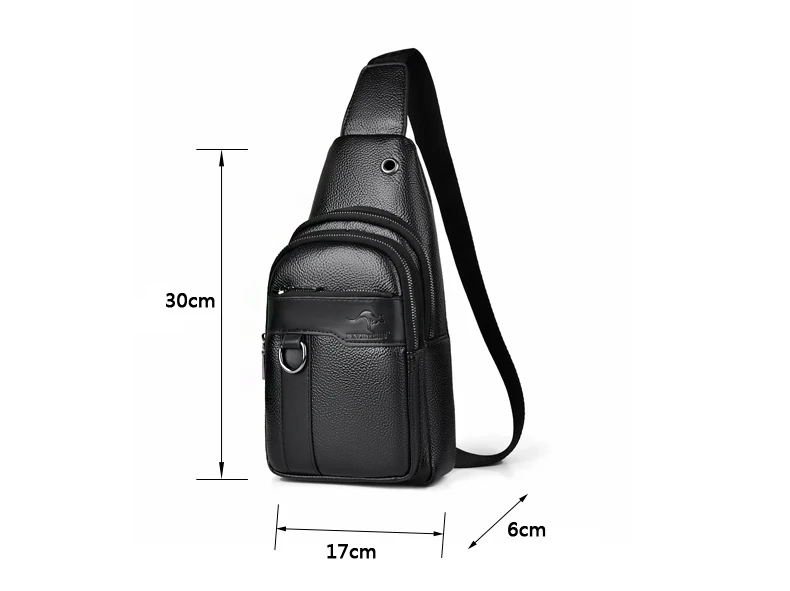 Luxury Brand Messenger Bag Men Leather Chest Bag Vintage Crossbody Shoulder Bag Outdoor Running Cycling Belt Sling Chest Bags
