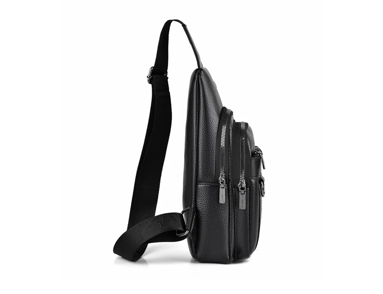 Luxury Brand Messenger Bag Men Leather Chest Bag Vintage Crossbody Shoulder Bag Outdoor Running Cycling Belt Sling Chest Bags