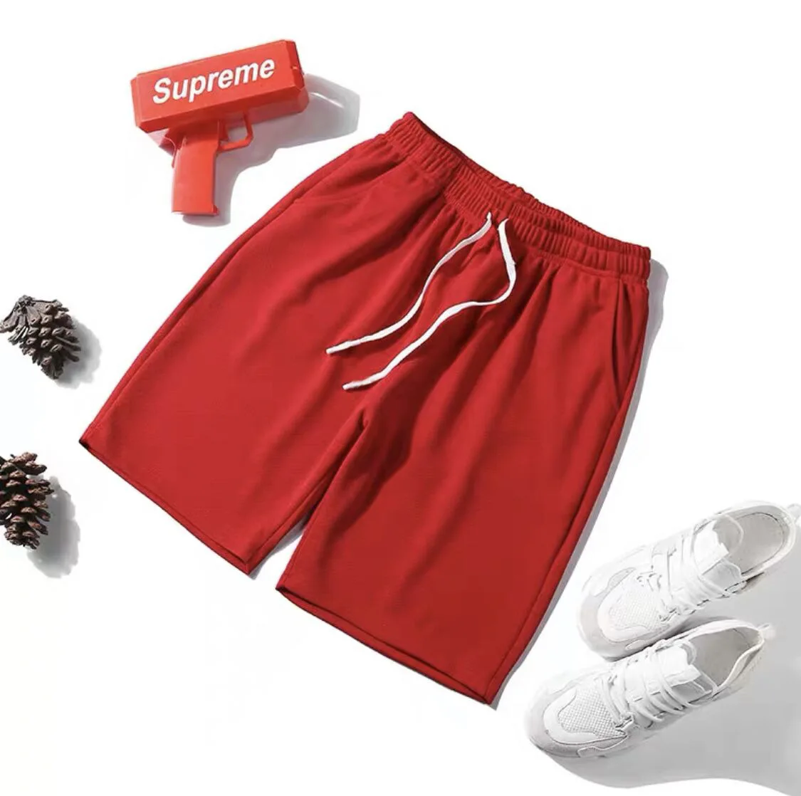 Men's Summer Fifth Pants Beach Shorts Casual Running Sports Shorts Straight 5-Point Pants