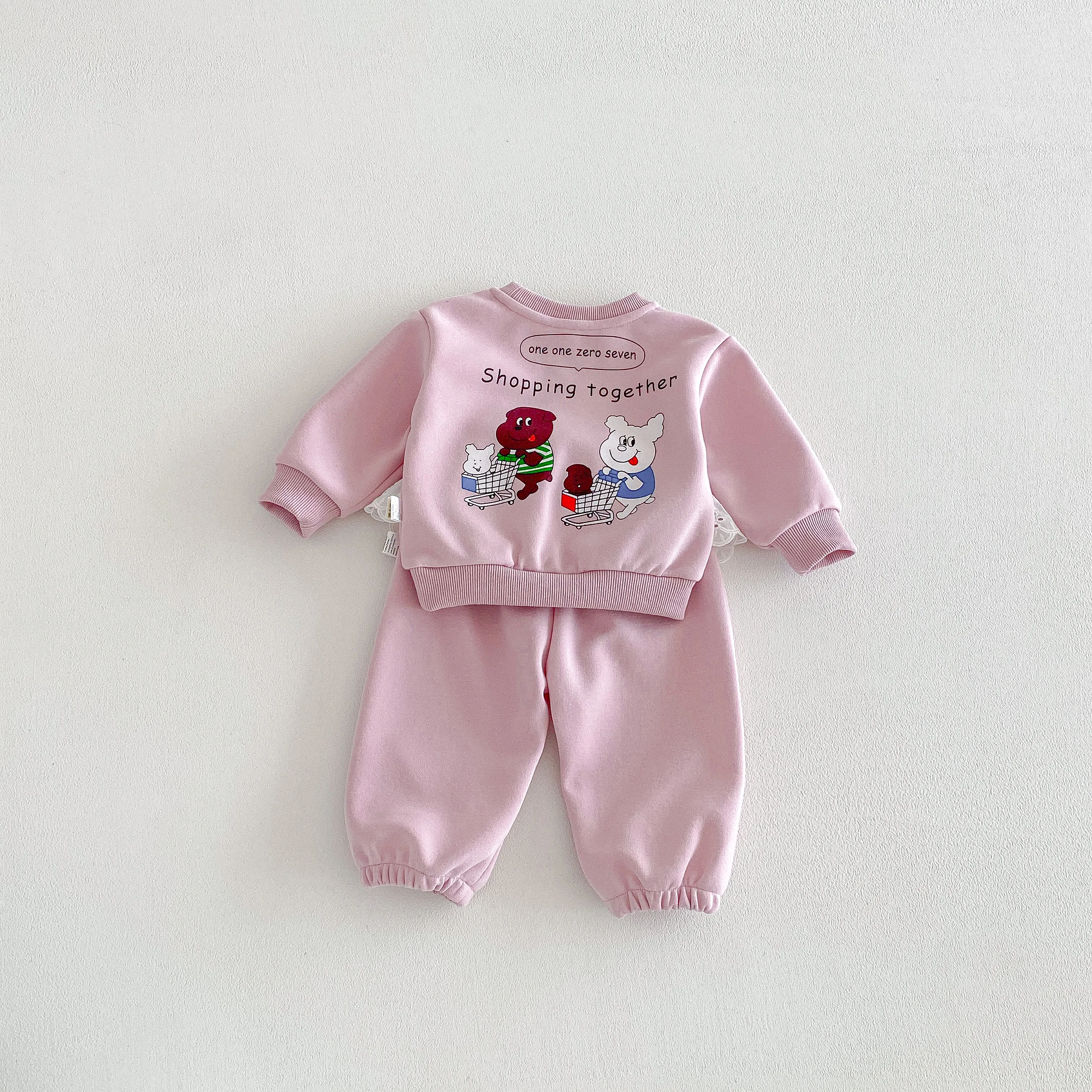 Girls' Sweater Set-Autumn 2026 New Style- Stylish and Fashionable Autumn Outfit for Girls- Baby with Back Print Two - Piece Set