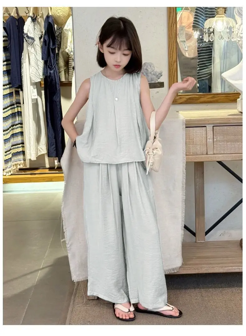 Breathable Organic Cotton Girls 2 Piece Summer Set Tee + Shorts