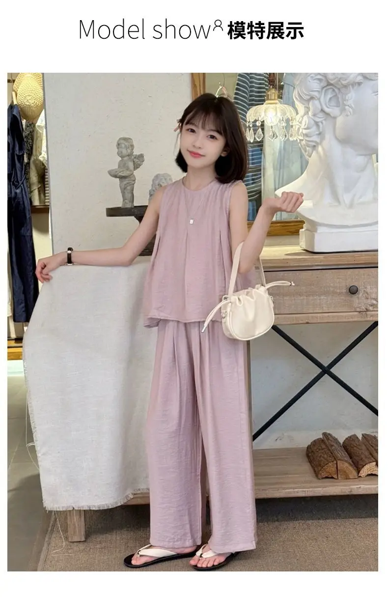 Breathable Organic Cotton Girls 2 Piece Summer Set Tee + Shorts