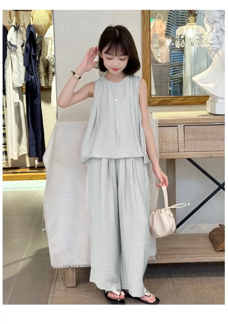 Breathable Organic Cotton Girls 2 Piece Summer Set Tee + Shorts