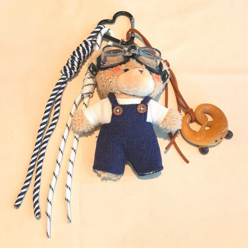 Cute Little Bear Pendant Keychain Cartoon Plush Doll Bag Charm Backpack Hanging Piece Car Key Chain Chic Accessories Gift