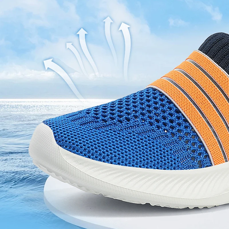 Summer Kids Shoes Boys Running Sport Shoes Children Socks Sneakers Girls Breathable Mesh School Shoe Soft Sole Casual Walking