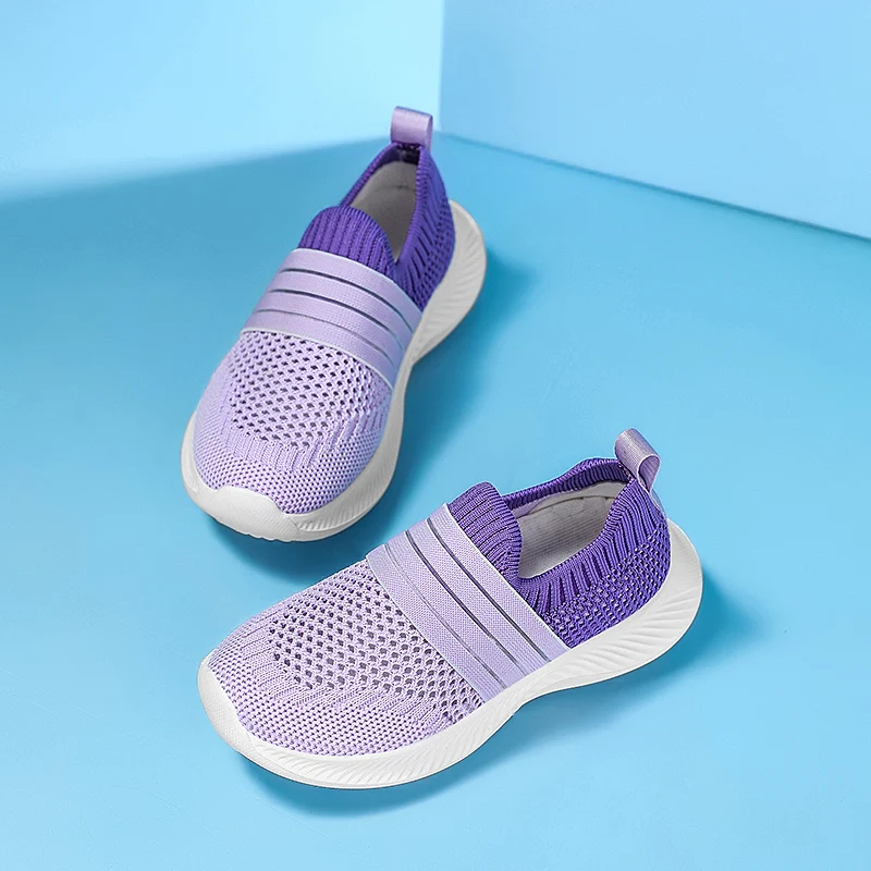 Summer Kids Shoes Boys Running Sport Shoes Children Socks Sneakers Girls Breathable Mesh School Shoe Soft Sole Casual Walking