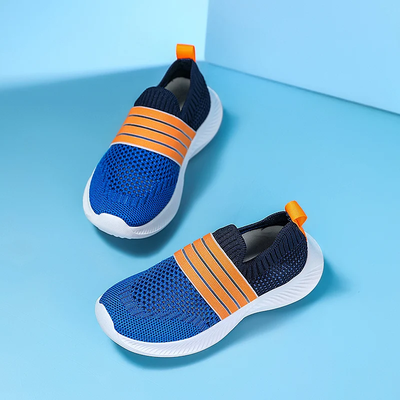 Summer Kids Shoes Boys Running Sport Shoes Children Socks Sneakers Girls Breathable Mesh School Shoe Soft Sole Casual Walking