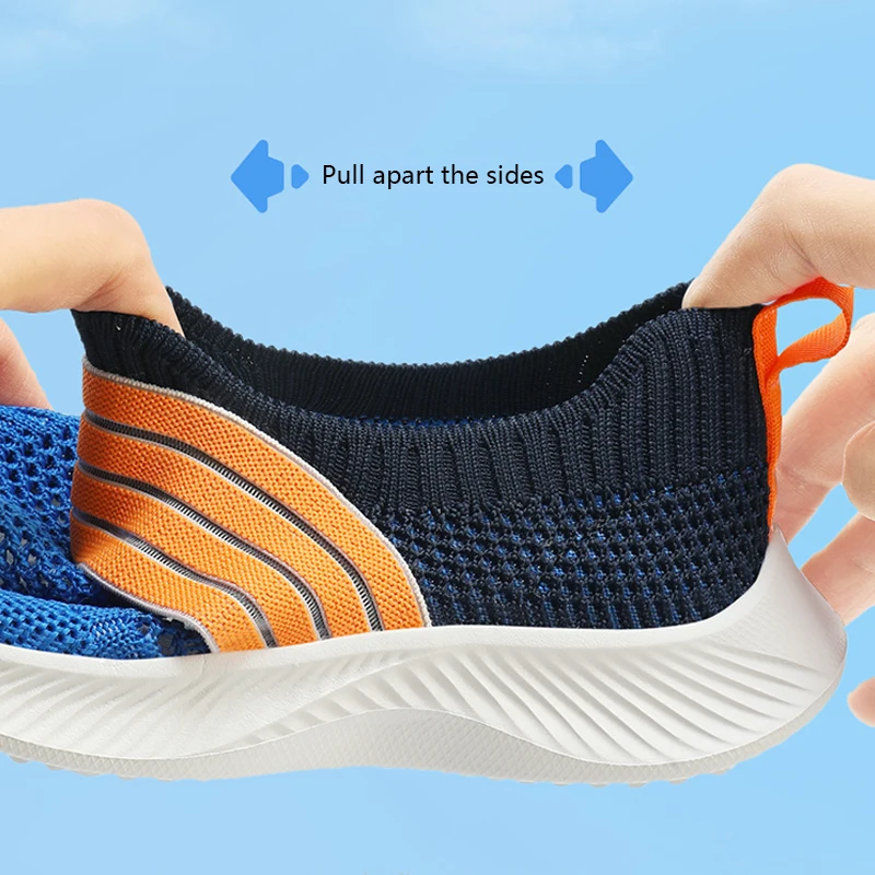 Summer Kids Shoes Boys Running Sport Shoes Children Socks Sneakers Girls Breathable Mesh School Shoe Soft Sole Casual Walking