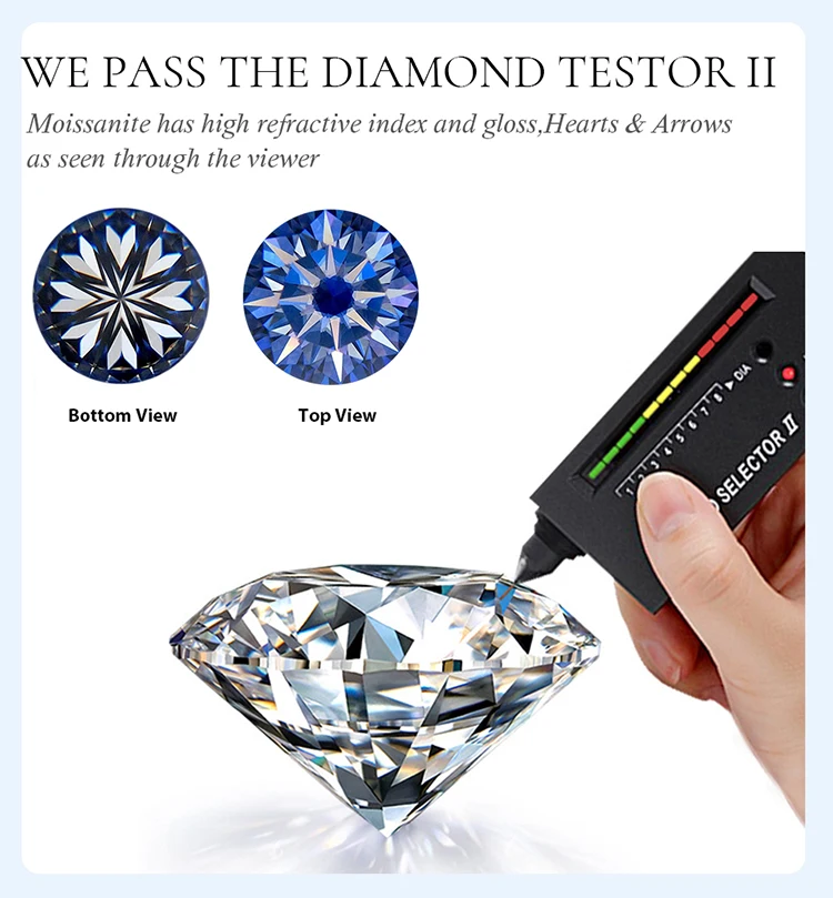 Gorgeous 0.5CT Moissanite Diamond Flower Earrings for Women Solitaire Eternity Wedding Party Luxury Jewelry