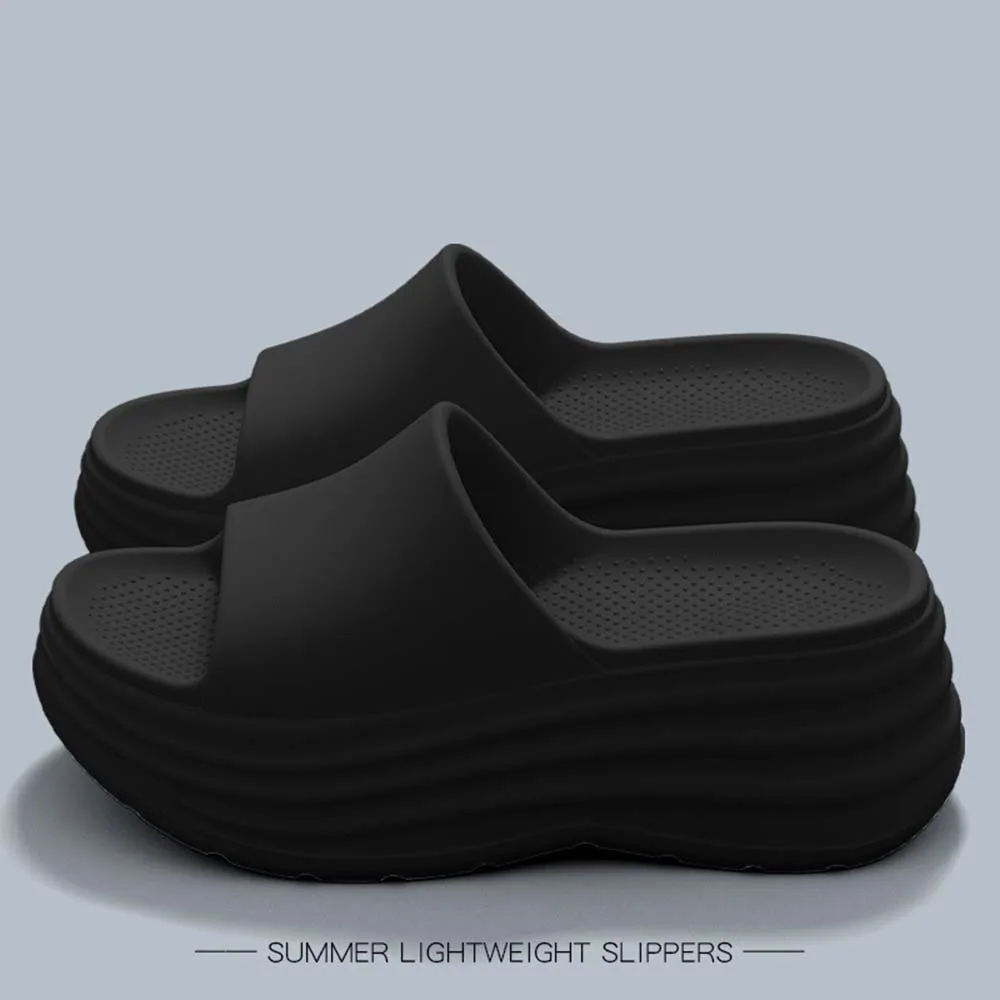 Thick Sole Sandals for Women Home Platform Slippers EVA Non Slip Beach Sandals Summer Lady Slides Soft Sole Wedge Heel Slipper