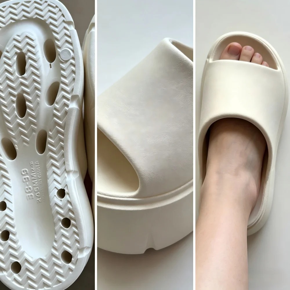 Thick Sole Sandals for Women Home Platform Slippers EVA Non Slip Beach Sandals Summer Lady Slides Soft Sole Wedge Heel Slipper