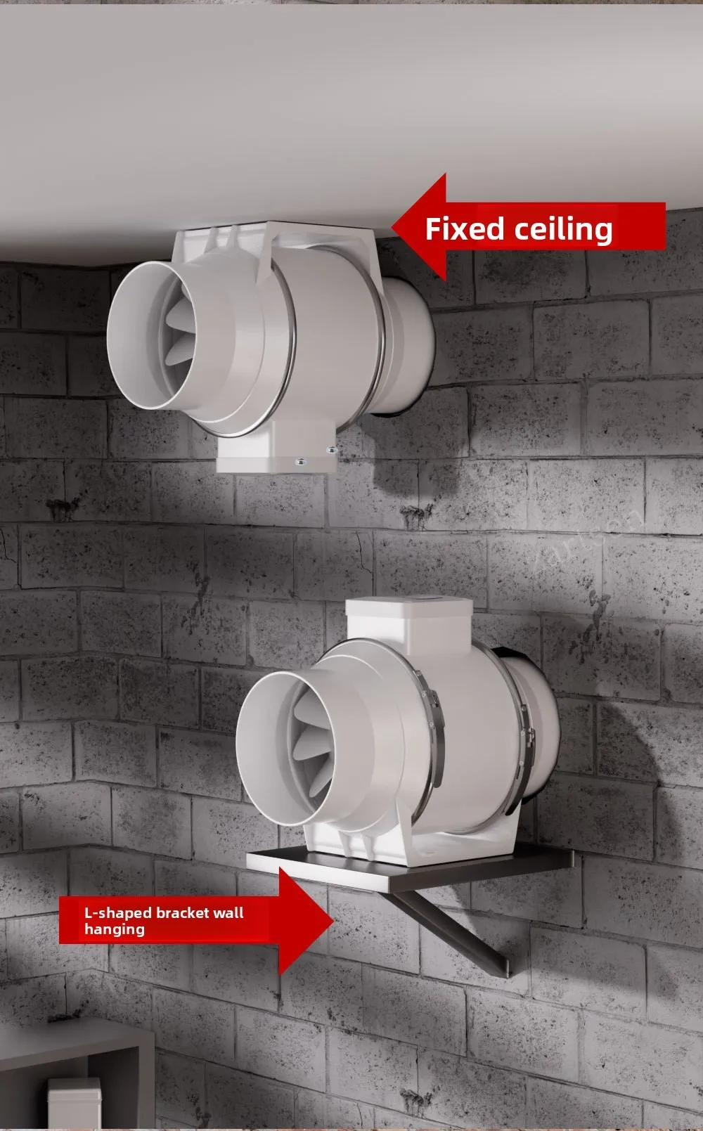 Exhaust Fan Home Mute Inline Duct Fan Bathroom Exhaust Fan Ventilation Equipment Kitchen Bathroom Wall Mounted Air Purifying Ve