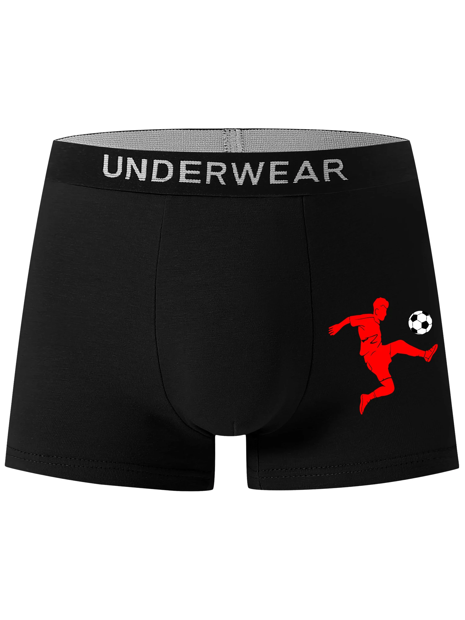 5-Piece Mixed Pack of Boys' Boxer Briefs, 95% Cotton, Soft and Comfortable, Street Style, Football and Boxing Sports Underwear