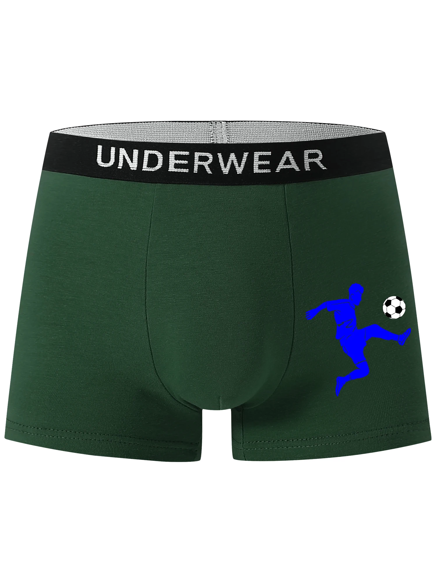 5-Piece Mixed Pack of Boys' Boxer Briefs, 95% Cotton, Soft and Comfortable, Street Style, Football and Boxing Sports Underwear