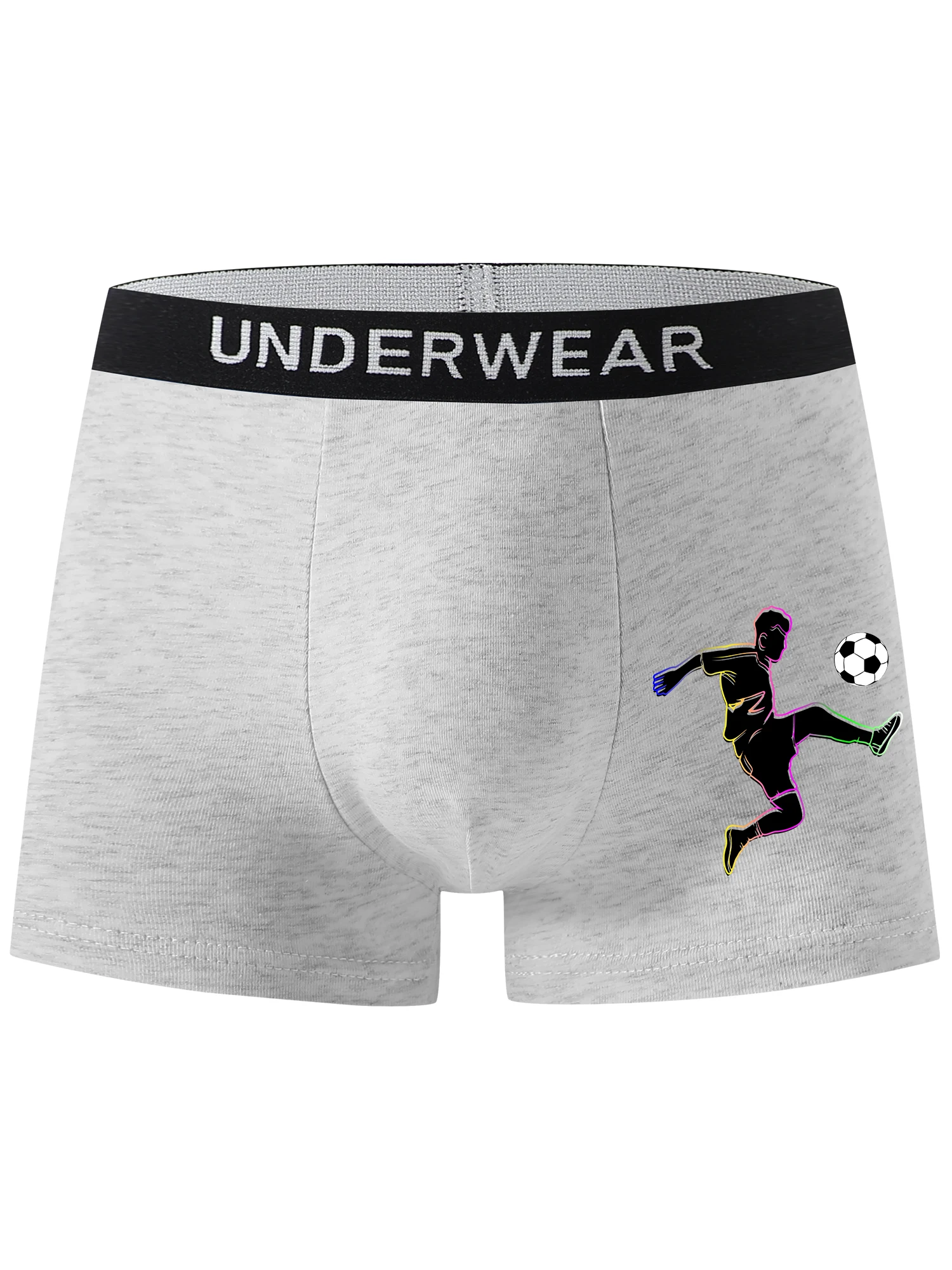 5-Piece Mixed Pack of Boys' Boxer Briefs, 95% Cotton, Soft and Comfortable, Street Style, Football and Boxing Sports Underwear