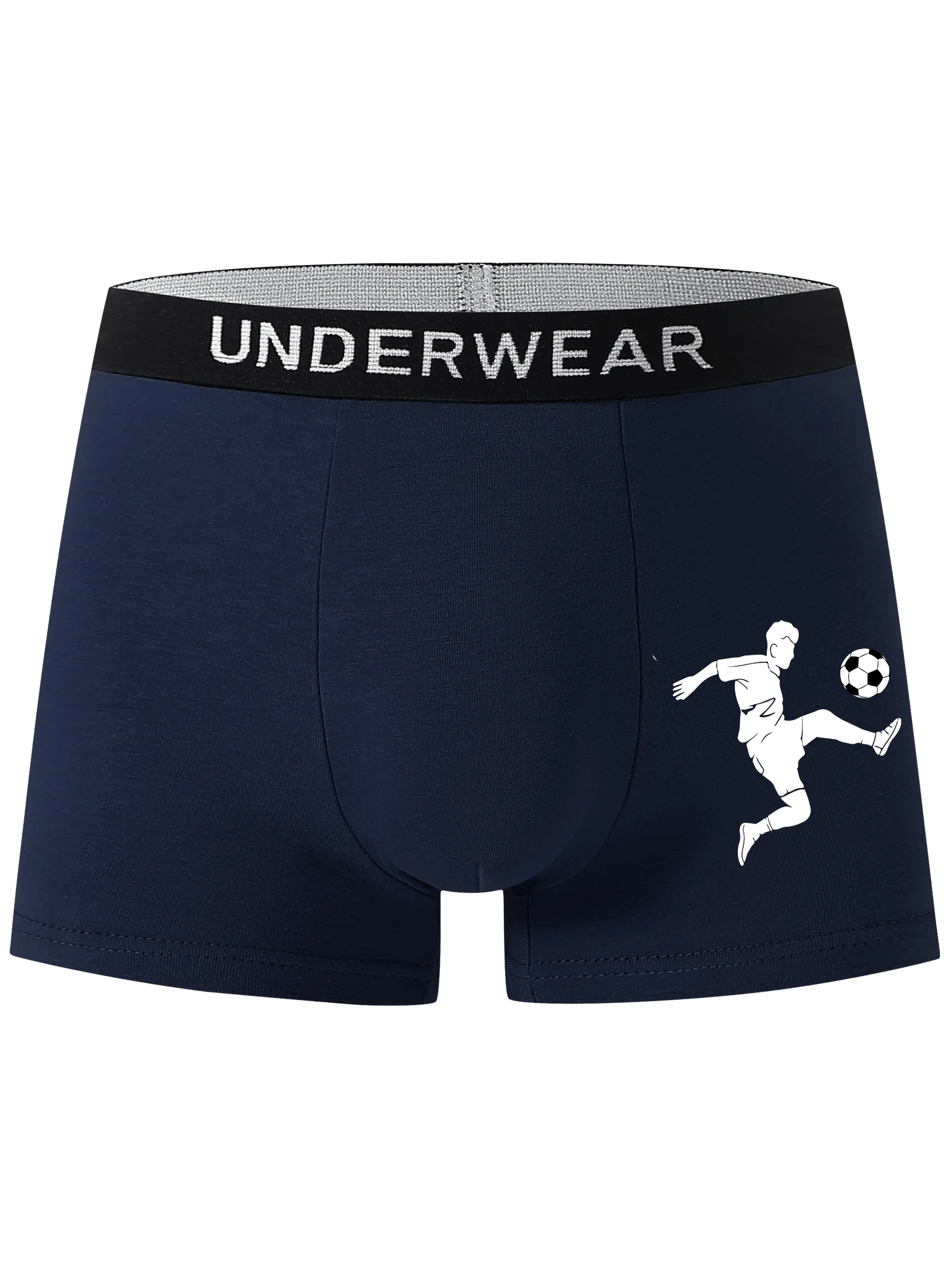 5-Piece Mixed Pack of Boys' Boxer Briefs, 95% Cotton, Soft and Comfortable, Street Style, Football and Boxing Sports Underwear