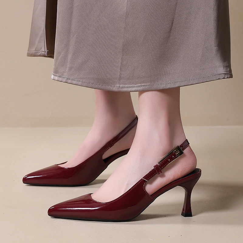 Summer Pointed Toe Open Toe Sexy Comfortable High Heels Fashion New Non-slip Buckle Plus Size Stiletto Party Sandals for Women